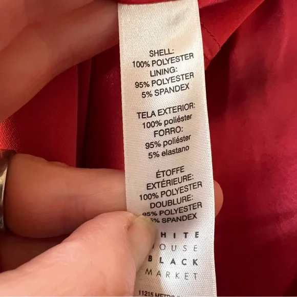 White House Black Market Flutter Sleeve Peach Colored Shift Dress Size 0 - Picture 10 of 11